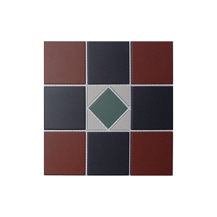Мозаика керамическая сетка 30х30 см, цвет: красный, зелёный, серый