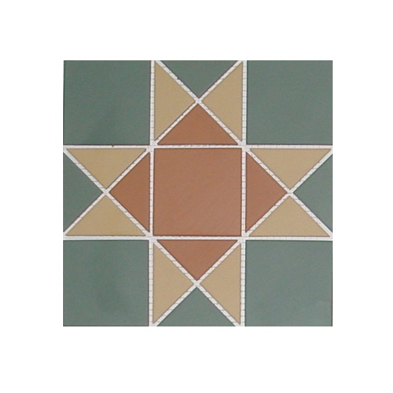 Мозаика керамическая сетка 30х30 см, цвет: зелёный, жёлтый, оранжевый