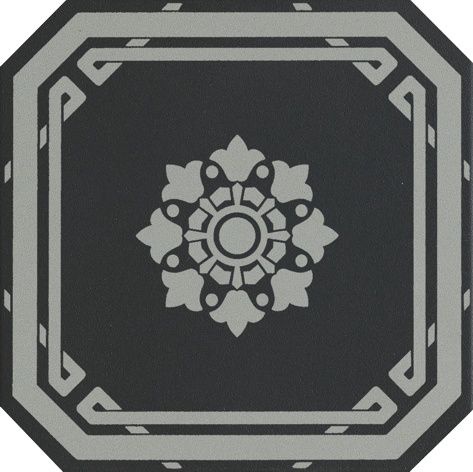Фон-декор октагон Черный+Серый 20х20 см