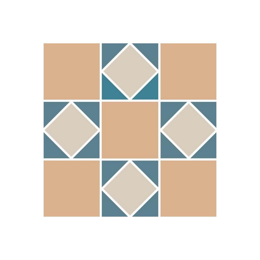 Мозаика керамическая сетка 30х30 см, цвет: синий, бежевый, серый